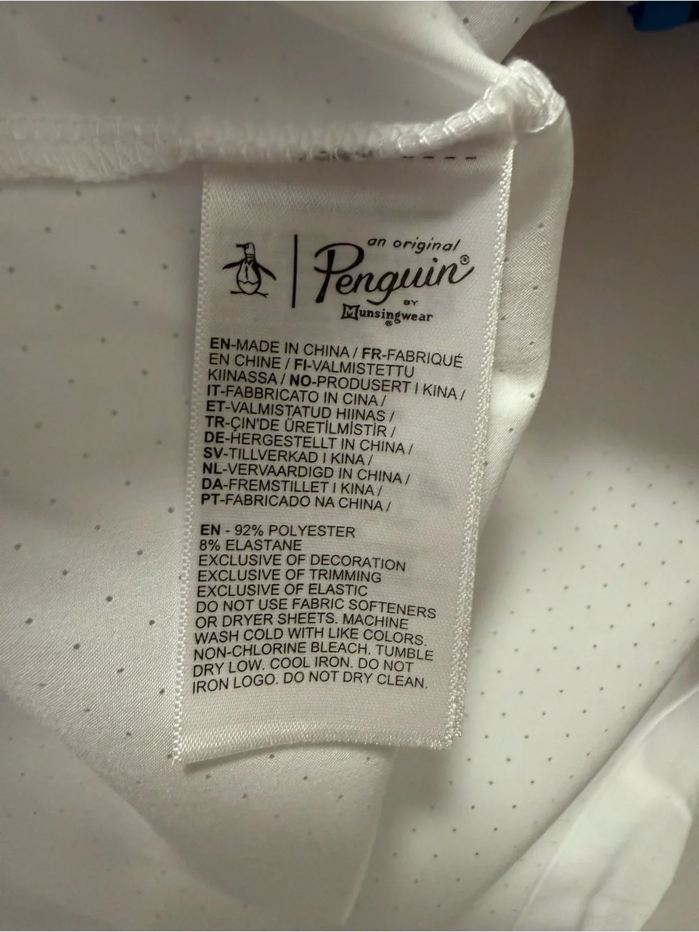 Men’s Original Penguin Sleeveless Full Zip Lightweight Woven Vest - Size Medium